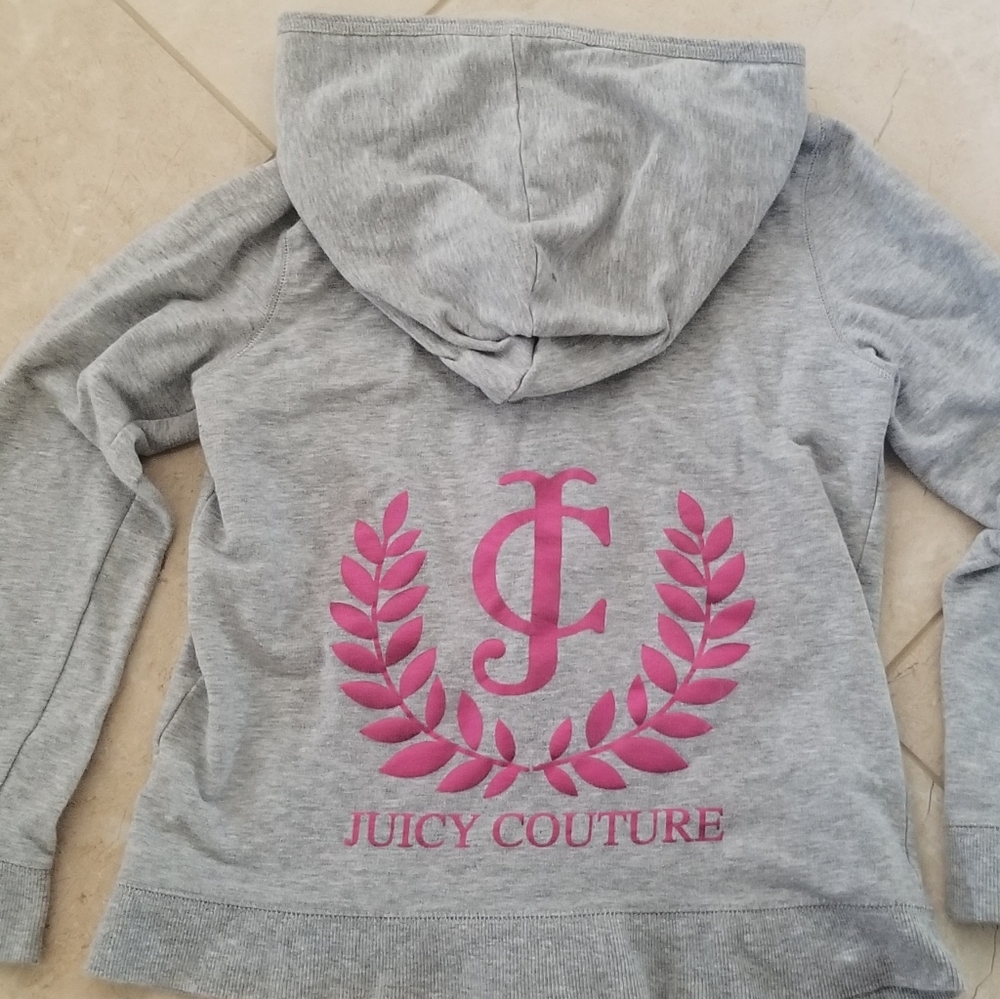 EUC AUTHENTIC JUICY COUTURE ZIPPERED HOODIE 8/10